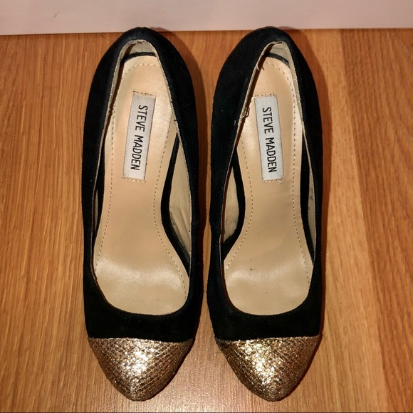 Steve Madden | Black/Gold Heals | Size 7.5 - Picture 7 of 8